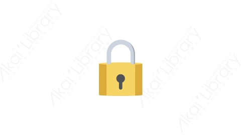 AE模板-MG扁平教育元素图标Lock_Closed锁
