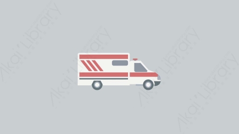 AE模板-MG扁平交通工具元素图标Med_Car急救车