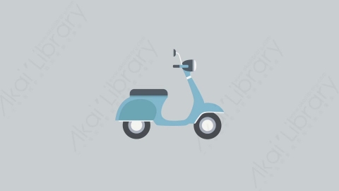 AE模板-MG扁平交通工具元素图标Moped摩托车