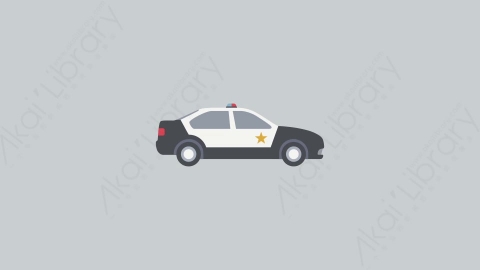 AE模板-MG扁平交通工具元素图标Police_Car警车