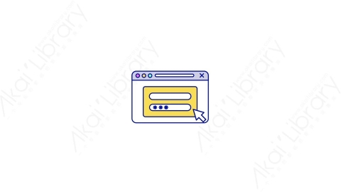 AE模板-MG扁平安全元素图标Account用户登录
