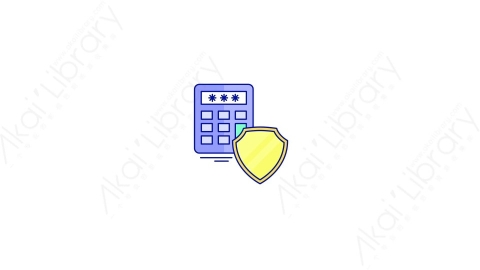 AE模板-MG扁平安全元素图标Password密码安全
