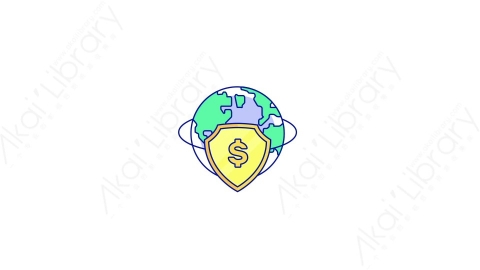 AE模板-MG扁平安全元素图标World_Currency世界货币