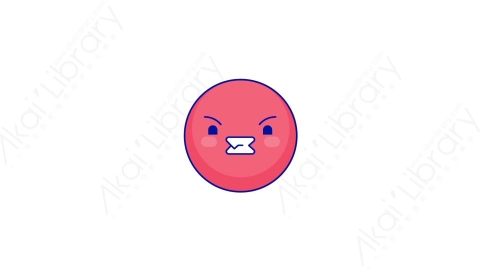 AE模板-MG扁平表情符号元素图标Angry