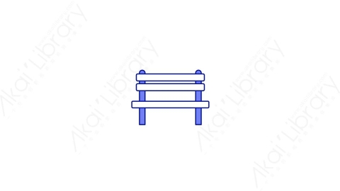 AE模板-MG扁平城市元素图标Bench_1公园长椅