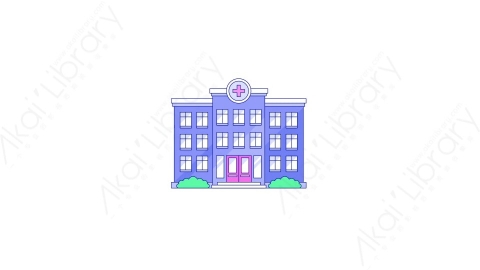 AE模板-MG扁平城市元素图标Hospital医院