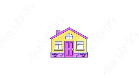 AE模板-MG扁平城市元素图标House_3房屋