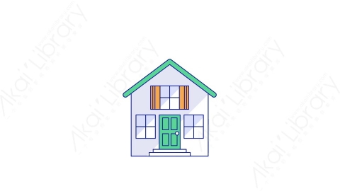 AE模板-MG扁平城市元素图标House_4房屋