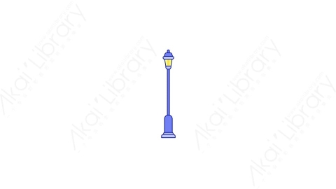 AE模板-MG扁平城市元素图标Lantern_4路灯