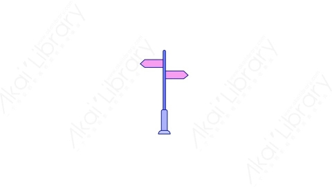 AE模板-MG扁平城市元素图标Signpost路标