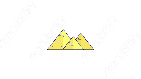 AE模板-MG扁平元素图标Egypt_Pyramids埃及金字塔地标建筑