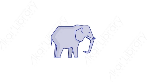 AE模板-MG扁平元素图标Elephant大象动物