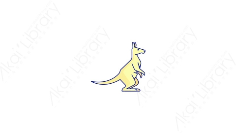 AE模板-MG扁平元素图标Kangaroo袋鼠动物