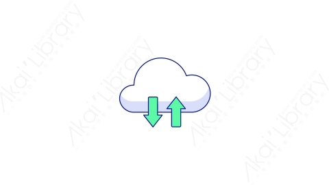 AE模板-MG扁平电子科技元素图标Cloud_Service上传下载