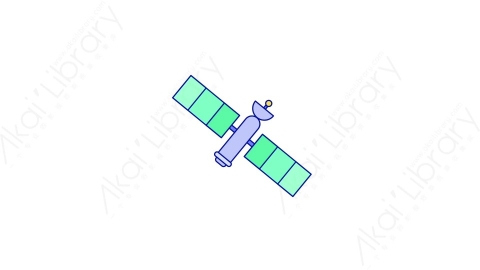 AE模板-MG扁平电子科技元素图标Satellite卫星