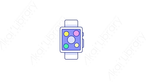 AE模板-MG扁平电子设备元素图标watch智能手表
