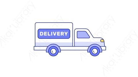AE模板-MG扁平购物元素图标delivery_truck配送车货车