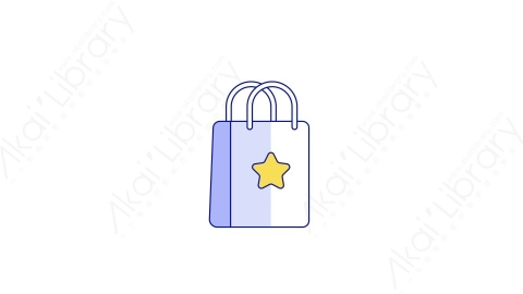 AE模板-MG扁平购物元素图标shopping_bag购物袋