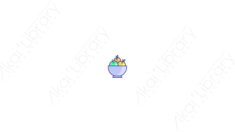 AE模板-MG扁平家具元素图标Fruit_Vase果盆果盘