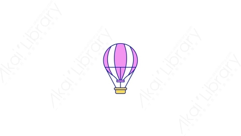AE模板-MG扁平交通工具元素图标air_balloon热气球