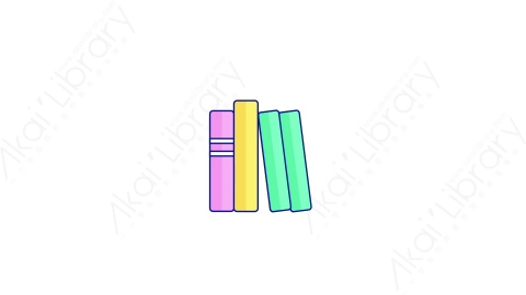 AE模板-MG扁平教育元素图标Books_2书本