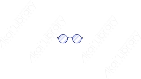 AE模板-MG扁平教育元素图标Glasses眼镜
