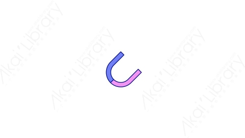 AE模板-MG扁平教育元素图标Magnet磁铁