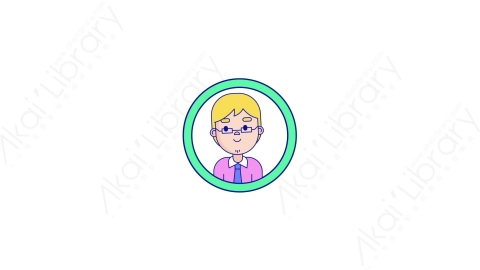 AE模板-MG扁平用户头像元素图标Avatar_round_3