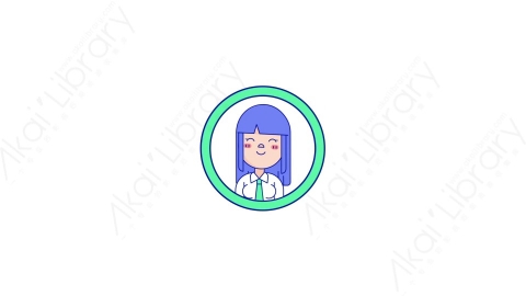 AE模板-MG扁平用户头像元素图标Avatar_round_4