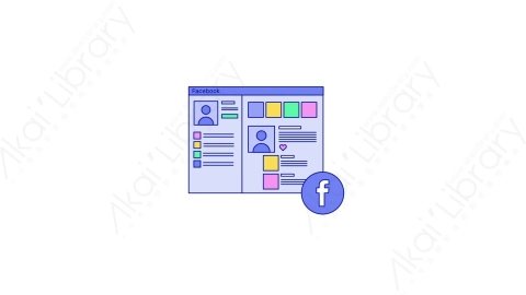 AE模板-MG扁平元素图标Facebook_interface用户界面