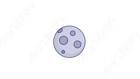 AE模板-MG扁平科学元素图标Moon月亮月球