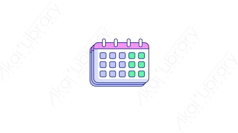 AE模板-MG扁平设计软件元素图标Calendar日历