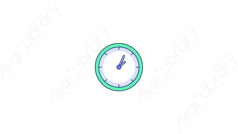 AE模板-MG扁平设计软件元素图标Clock钟表时钟