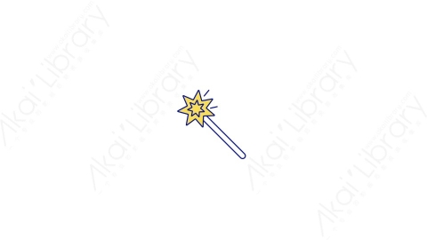 AE模板-MG扁平设计软件元素图标Magic_Wand_tool魔术棒