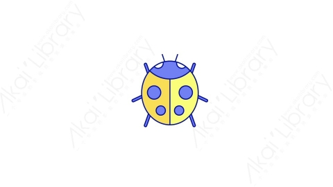 AE模板-MG扁平生态环保元素图标Bug甲壳虫