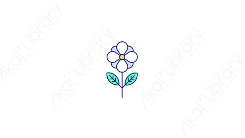 AE模板-MG扁平生态环保元素图标Flower花朵