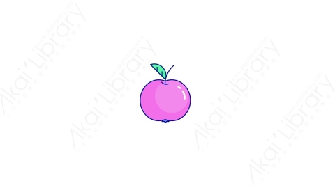 AE模板-MG扁平食物元素图标Apple苹果