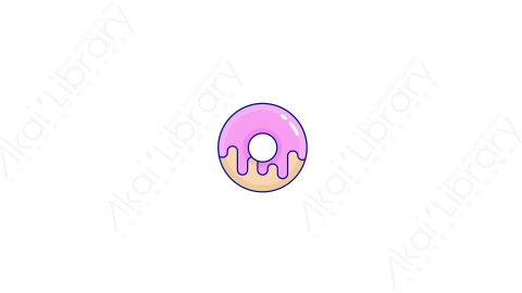 AE模板-MG扁平食物元素图标Donut_1甜甜圈