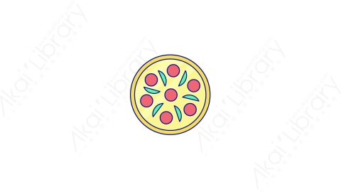 AE模板-MG扁平食物元素图标Pizza_Full披萨