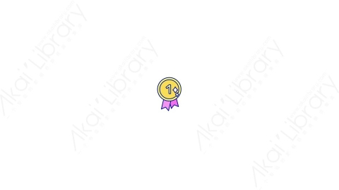 AE模板-MG扁平体育运动元素图标Medal_2冠军奖牌