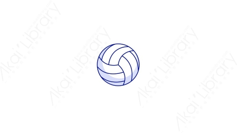 AE模板-MG扁平体育运动元素图标Volleyball排球