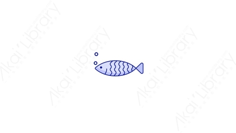 AE模板-MG扁平夏天元素图标Fish鱼
