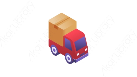 图片素材-001出货 shippingMG等距立体卡通快递货物配送交付元素图标