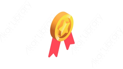 图片素材-005奖牌 medalMG等距立体卡通教育元素图标