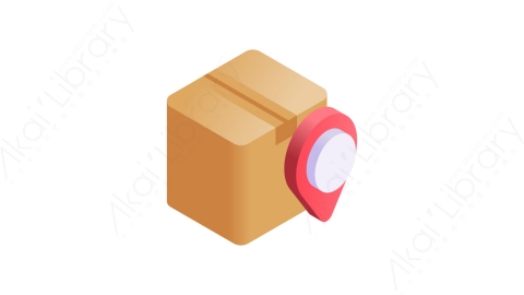 图片素材-013包装箱 pickupMG等距立体卡通快递货物配送交付元素图标