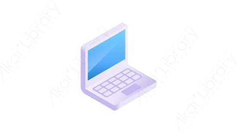 图片素材-031手提电脑 laptopMG等距立体卡通教育元素图标