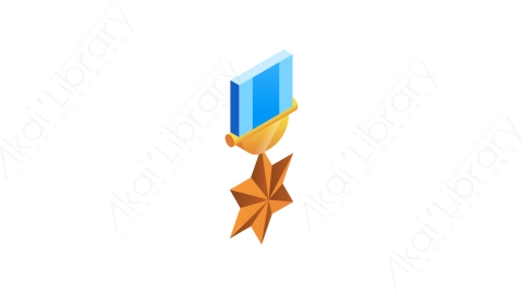 图片素材-031奖牌medalMG等距立体卡通奖章徽章奖杯元素图标