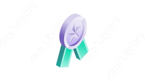 图片素材-033银牌silver medalMG等距立体卡通奖章徽章奖杯元素图标