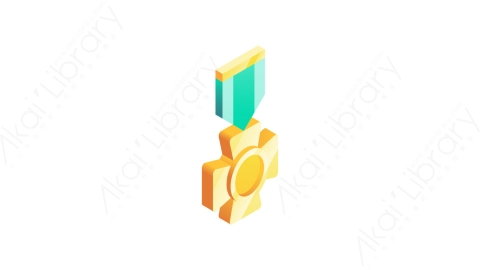 图片素材-034勋章medalMG等距立体卡通奖章徽章奖杯元素图标