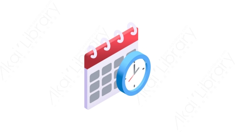 图片素材-037日历 calendarMG等距立体卡通教育元素图标